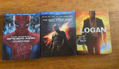 Super Hero Blu-Ray + DVD combos (Batman, Spider Man, Wolverine), View more