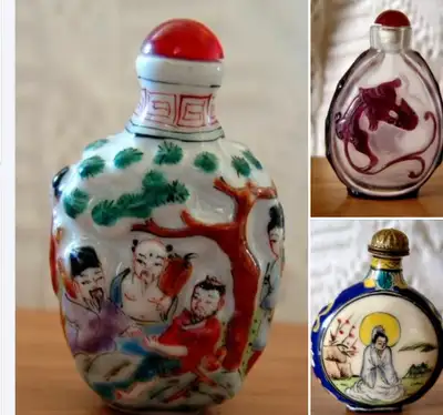 40% SAVINGS on 3 Vintage Snuff or Perfume Bottles, View more