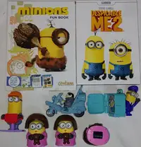 Minions Fun Book & Despicable ME2 DVD & 6 Toys Figures