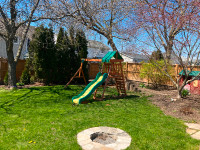 Outdoor wooden swing set DELIVERY INCL.
