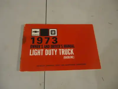 Original 1973 Chevrolet Light Duty Truck Owners Manual. Very good Condition. See Sample Pictures. $1...