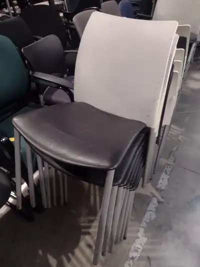SALE! 18" Plastic Stacking Chairs With Metal Legs - 103 Av, View more