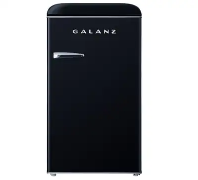 GALANZ- RETRO MINI FRIDGE-BLACK 3.5 cu ft, View more