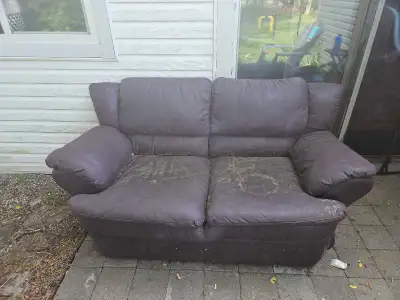 purple leather couch, View more