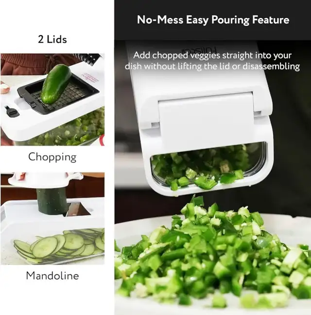 Brand New 8 in 1 Vegetable Food Chopper, Mandoline Slicer in Kitchen & Dining Wares in Oshawa / Durham Region - Image 5