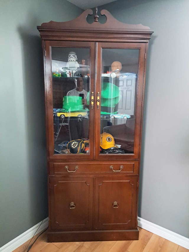 Antique corner curio cabinet in Hutches & Display Cabinets in London
