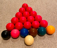 Set of Snooker Balls (Size 2 1/16 inch)