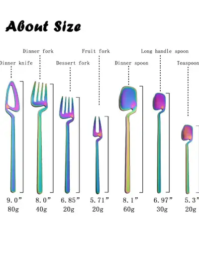 Rainbow Cutlery Set, View more