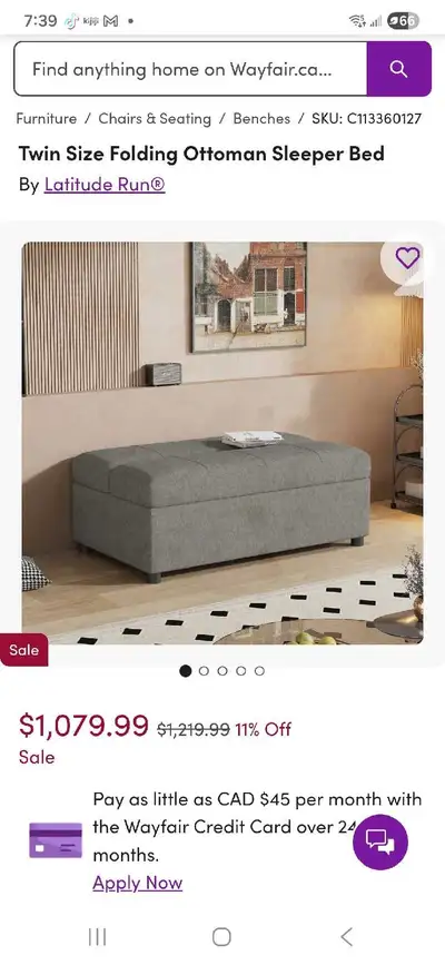 twin sized pull out folding otter man sleeper, View more