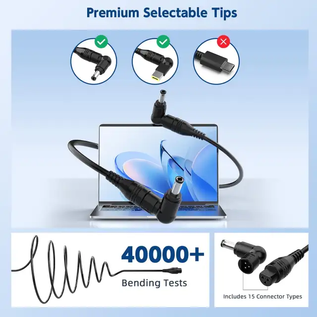 ROLADA Universal Laptop Charger Replacement  in Laptop Accessories in Markham / York Region - Image 3