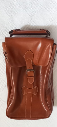 I deliver! Old Antique Brown Leather Handbag
