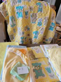 Baby Crib Bedding- Quilt,Sheets,Blanket, Bath towel & Face Cloth