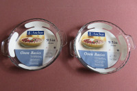 Anchor Hocking Glass Food Pie Plate (x2)