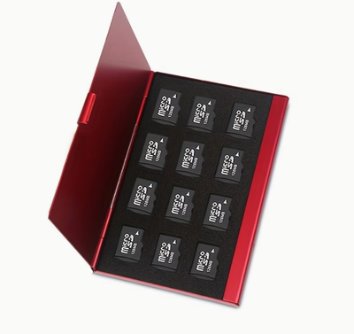 12 Slots Micro SD Card Case Holder Storage Organizer, Ultra Slim, View more