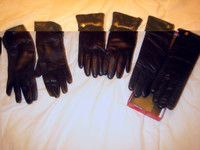 NEW-3 Sets of Ladies Leather Dress Gloves - Size 7