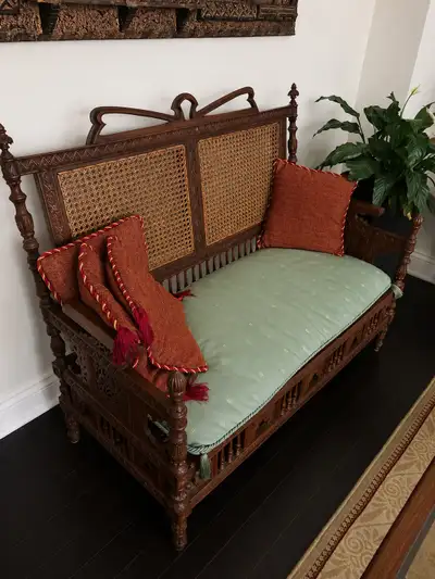 5-Piece Hand-Carved Pakistani Wood Living Room Set, View more