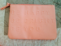 Pink Vegan Makeup Bag with Inspirational Words (new from Avon)