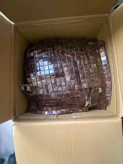 Brown backsplash never use in box weighs approximately 75 lbs, View more