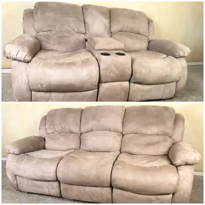 DELIVERY AVAILABLE! MICROFIBER RECLINER SOFA SET FOR $400!, View more