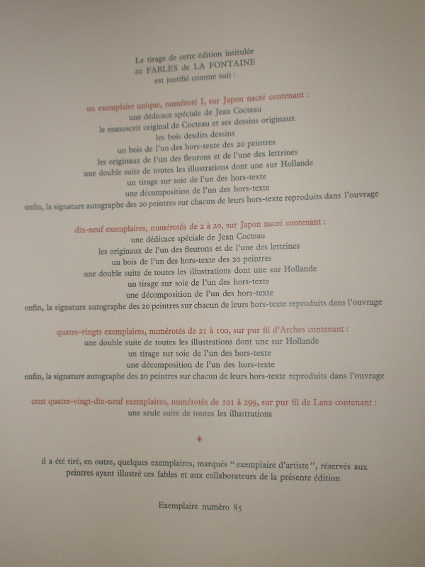 FABLES de LAFONTAINE (20) Jaspard,Polus Monaco 1961,#85 signé. dans Ouvrages de fiction  à Trois-Rivières - Image 4
