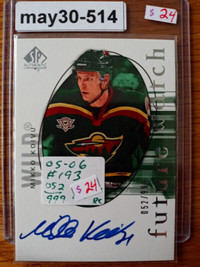 2005-06 SP Authentic Future Watch Auto 999 Rookie RC Mikko Koivu