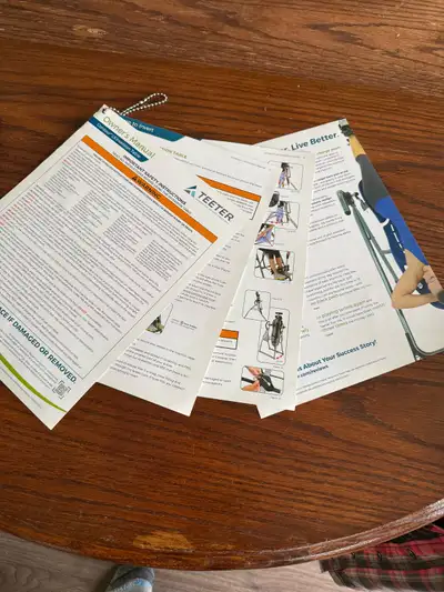 Barely use inversion table . Used for back issues for a few months . Comes with instructions. Easy a...