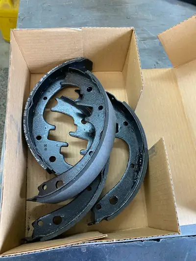 Set of rear brake shoes, 10x1-3/4”, parts master B151 fit various cars, ie. 1968-1973 Mustangs and C...