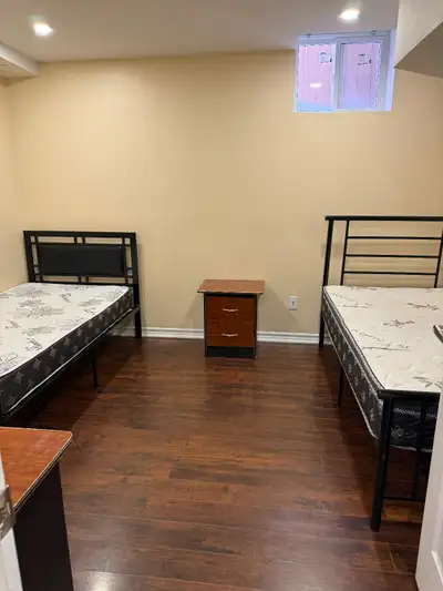 One space is available in two bedroom basement for rent girls only. Available from now. Close to man...