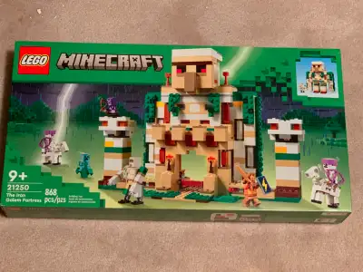 Lego Minecraft The Iron Golem Fortress #21250 - $160 This 868 piece set was released in 2023. New in...