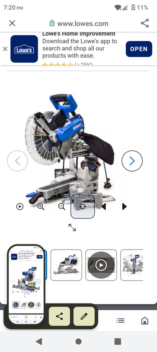 Kolbalt 12"  duel bevel "15 AMP"  sliding miter saw in Power Tools in City of Toronto - Image 3