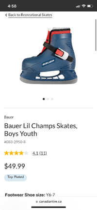 Bauer Lil’ Champ Skates 6/7