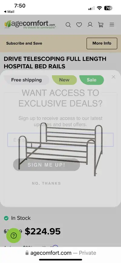 Full length Bed Rail, View more