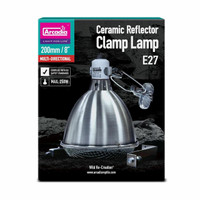 NEW ARCADIA CERAMIC DOME REFLECTOR CLAMP LAMP 200mm / 8″ 
