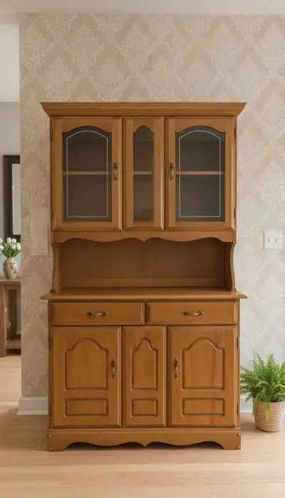 2 pc, solid maple hutch , View more
