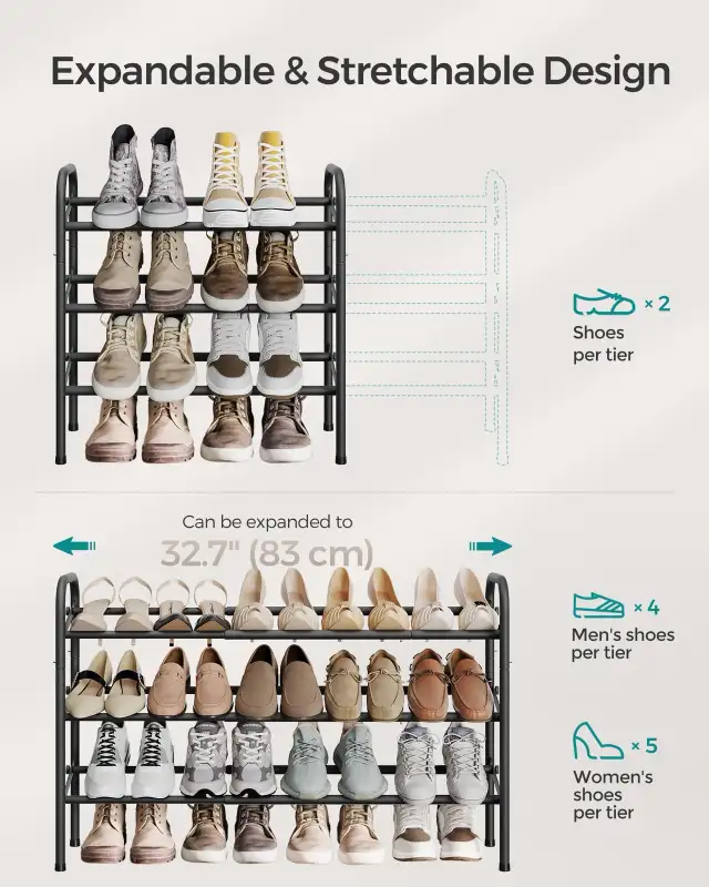Expandable 3-Tier Shoe Rack in Other in Oshawa / Durham Region - Image 7