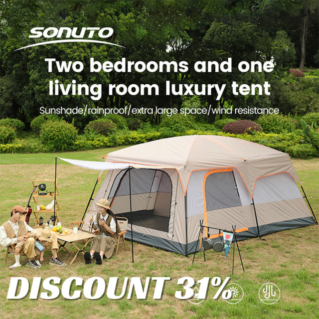 Sonuto Camping Family Tent 3-12 Person Double Layers Oversize 2 in Fishing, Camping & Outdoors in Hope / Kent - Image 2