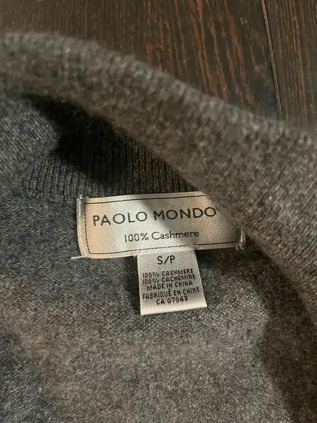 Paolo Mondo 100% Cashmere Mens Sweater Small63235014516865121