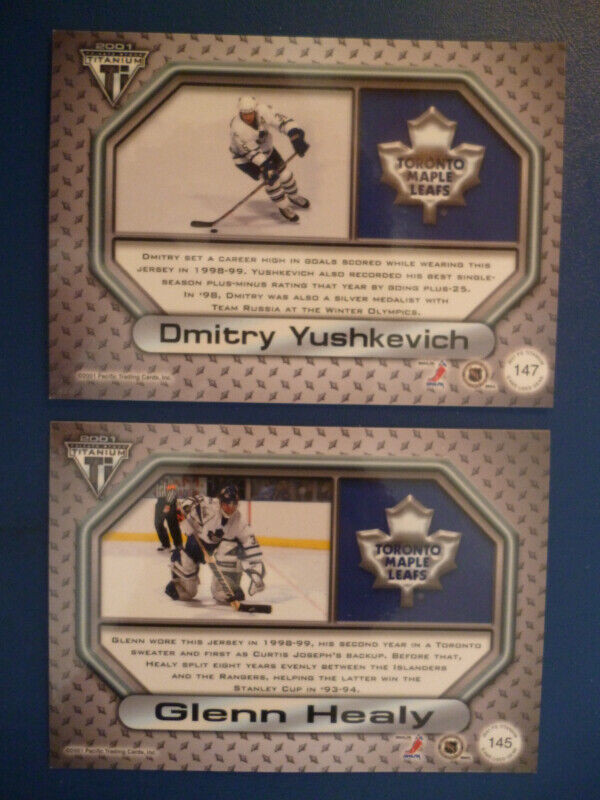 NHL Hockey relic cards Healy Yushkevich Lang Aubin Svehla Drury in Arts & Collectibles in Peterborough - Image 2