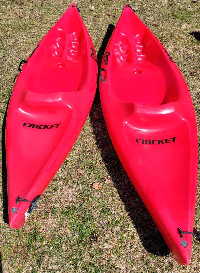 Pair of Dimension "Cricket" Kayaks in Water Sports in Muskoka