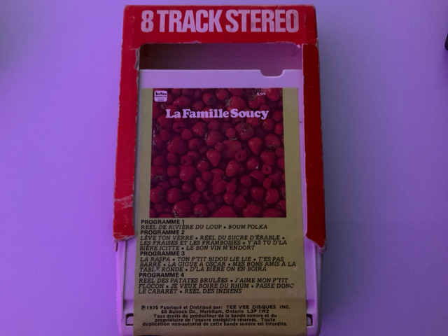 8 TRACK-musique- LA FAMILLE SOUCY- Les fraises et les framboises dans Autre  à Ville de Montréal