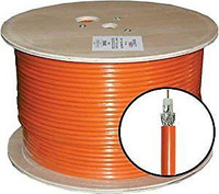 Coaxial Coax RG6 & RG11 Black/Orange Burial Cable - 1,000ft Reel