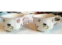 2 VILLEROY & BOCH LUXEMBOURG PORCELAIN TEA/COFFEE CUPS  NEW