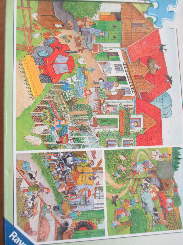 Casse-Tête Ravensburger (3 puzzles 49 pièces) thème ferme(J140) dans Jouets et jeux  à Ville de Montréal