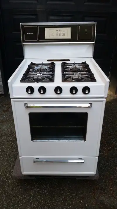 24 inch "Moffat" Gas Stove $125, View more