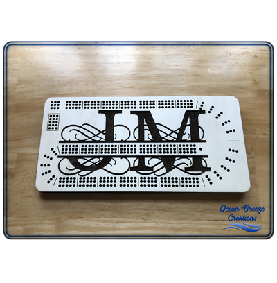 Cribbage Board Monogram`s - Laser Engraved & Cut Any initials or customization at no extra cost. The...