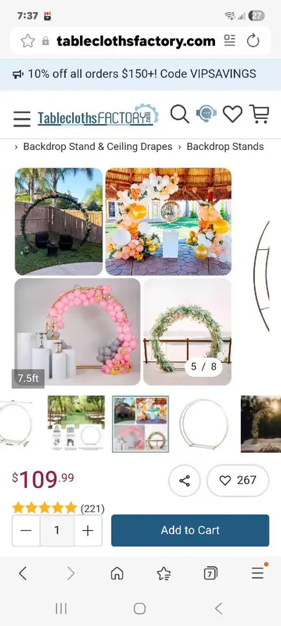 Tableclothsfactory Backdrop Stand, View more