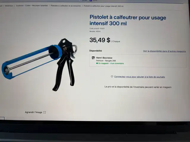 6 Pistolet a calfeutrer pour usage intensif 300ml neuf in Hand Tools in Québec City - Image 2
