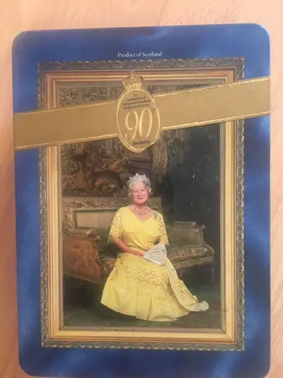 Queen Mum Celebration Tin Box, 90th Birthday. Large, nice shape, View more