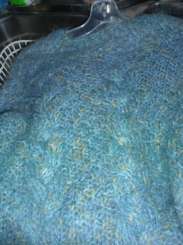 Hand Knit Blue Sweater by Paton Wools in Women's - Tops & Outerwear in Ottawa - Image 2