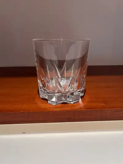 Vintage French crystal glass in Cheverny pattern, View more